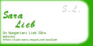sara lieb business card
